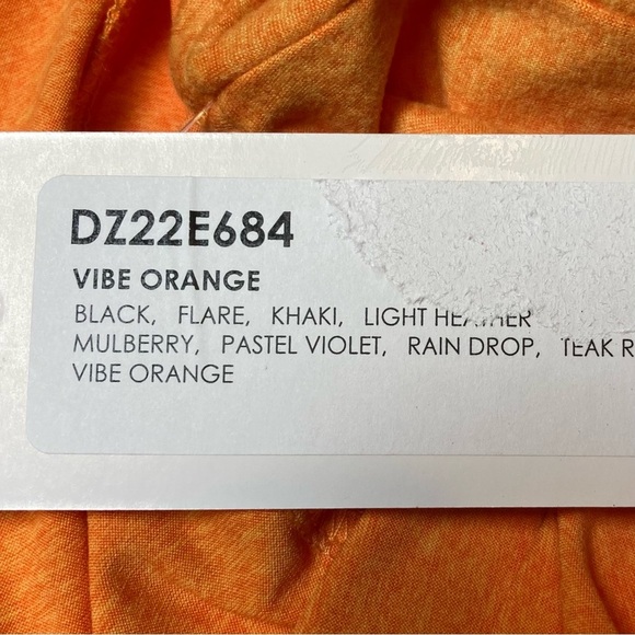 Double Zero Vibe Orange Tank Top with Deep Plunge and Tie Back - Picture 6 of 9